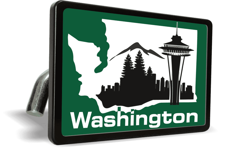Washington State (Color) - Trailer Hitch Cover